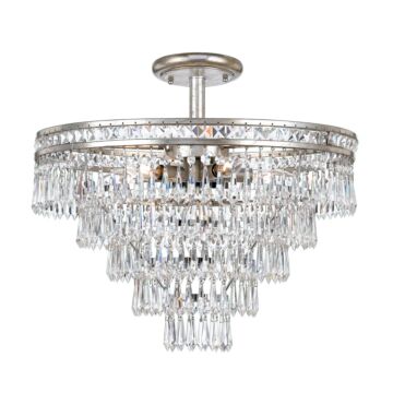 Mercer 6-Light Hand Cut Crystal Ceiling Light