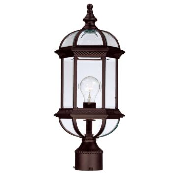 Dover 1-Light Burled Walnut Post Mount Light