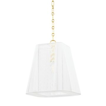 Verona Beach One Light Small Pendant in Aged Brass by Hudson Valley