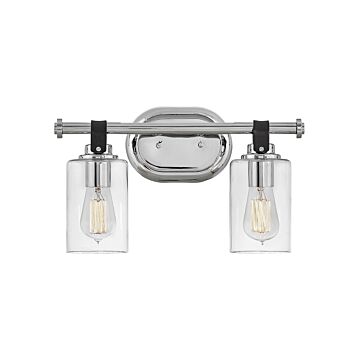 Hinkley Halstead 2-Light Bathroom Vanity Light In Chrome