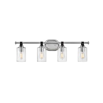 Hinkley Halstead 4-Light Bathroom Vanity Light In Chrome