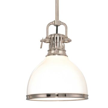 Randolph One Light Pendant in Polished Nickel by Hudson Valley