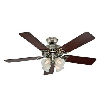Hunter Studio Series 4 Light 52 Inch Indoor Ceiling Fan in Brushed Nickel