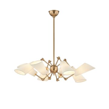 Buckingham Eight Light Chandelier in Aged Brass by Hudson Valley