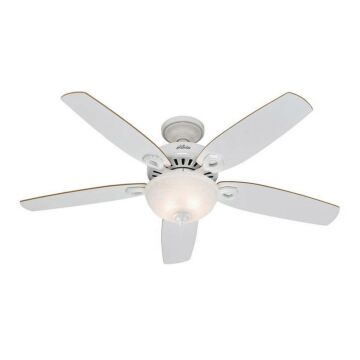 Hunter Builder Deluxe 2 Light 52 Inch Indoor Ceiling Fan in White