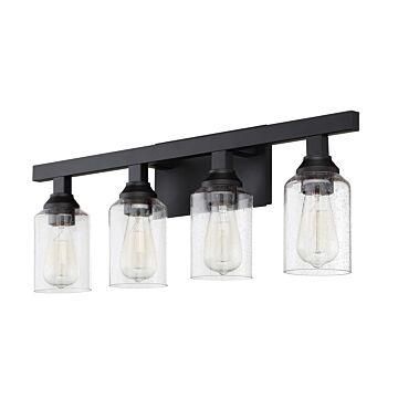 Chicago Four Light Vanity in Flat Black by Craftmade