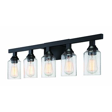Chicago Five Light Vanity in Flat Black by Craftmade