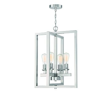Chicago Four Light Foyer Pendant in Brushed Polished Nickel by Craftmade