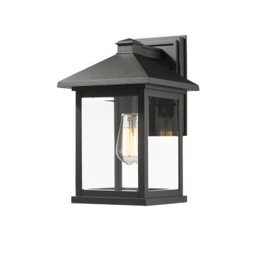Z-Lite Portland 1-Light Outdoor Wall Sconce In Black