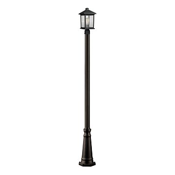 Z-Lite Portland 1-Light Outdoor Post Mounted Fixture Light In Oil Rubbed Bronze