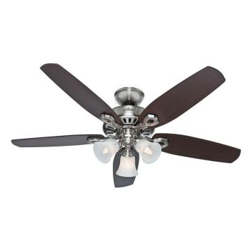 Builder 52"Ceiling Fan in Brushed Nickel by Hunter
