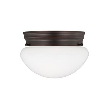 Webster 1-Light Flush Mount in Bronze