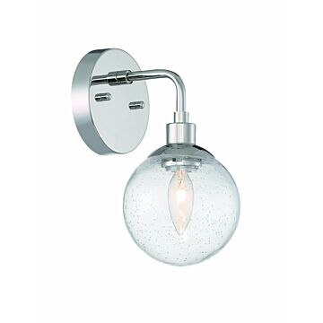 Que One Light Wall Sconce in Chrome by Craftmade