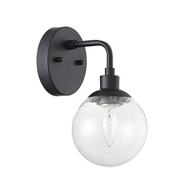 Que One Light Wall Sconce in Flat Black by Craftmade