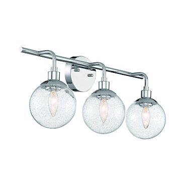 Que Three Light Vanity in Chrome by Craftmade