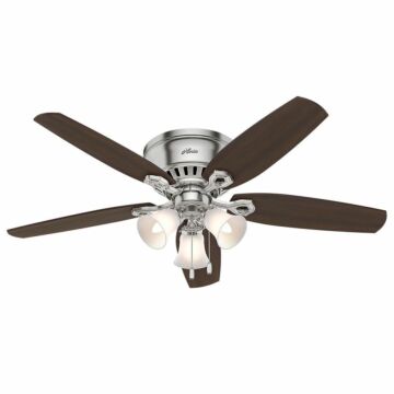 Builder 52"Ceiling Fan in Brushed Nickel by Hunter