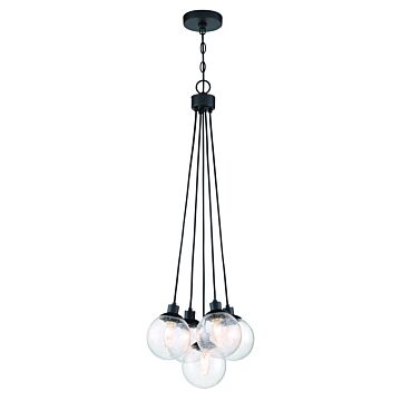 Que Five Light Pendant in Flat Black by Craftmade