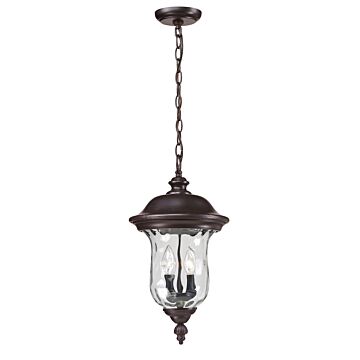 Z-Lite Armstrong 2-Light Outdoor Chain Mount Ceiling Fixture Light In Bronze