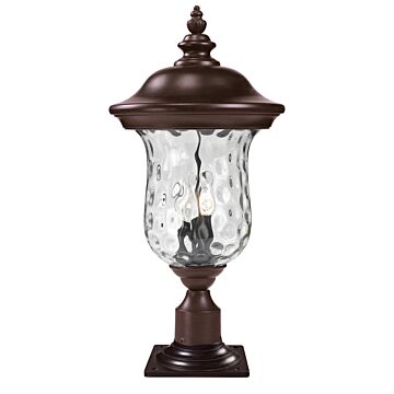 Z-Lite Armstrong 3-Light Outdoor Pier Mounted Fixture Light In Bronze