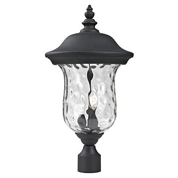 Z-Lite Armstrong 2-Light Outdoor Post Mount Fixture Light In Black