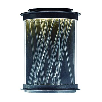 Bedazzle LED Outdoor Wall Mount in Texture Ebony   Polished Chrome by Maxim