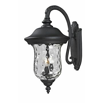 Z-Lite Armstrong 3-Light Outdoor Wall Sconce In Black