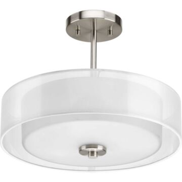 Invite 3-Light Semi-Flush Convertible in Brushed Nickel