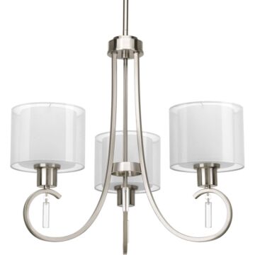 Invite 3-Light Chandelier in Brushed Nickel