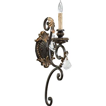 Rio Salado One Light Wall Mount in Toasted Sienna With Mystic Silver by Quorum International