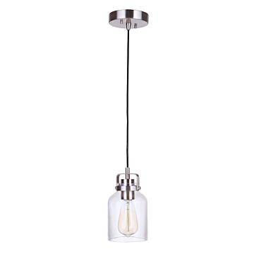 Foxwood One Light Mini Pendant in Brushed Polished Nickel by Craftmade