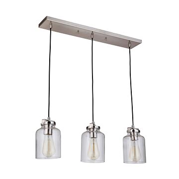 Foxwood Three Light Pendant in Brushed Polished Nickel by Craftmade