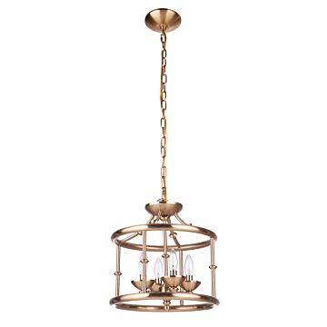 Marlowe Four Light Convertible Semi Flush Pendant in Satin Brass by Craftmade