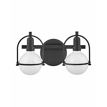 Hinkley Somerset 2-Light Bathroom Vanity Light In Black