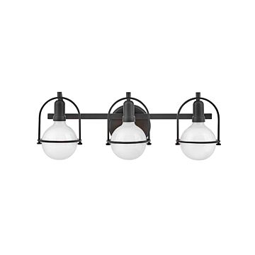 Hinkley Somerset 3-Light Bathroom Vanity Light In Black
