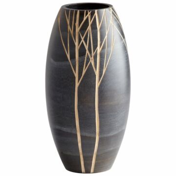 Onyx Winter Vase in Black by Cyan