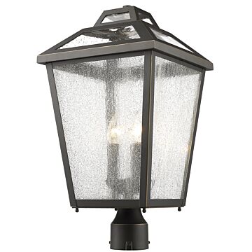 Z-Lite Bayland 3-Light Outdoor Post Mount Fixture Light In Oil Rubbed Bronze
