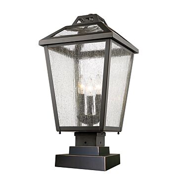 Z-Lite Bayland 3-Light Outdoor Pier Mounted Fixture Light In Oil Rubbed Bronze