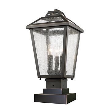 Z-Lite Bayland 3-Light Outdoor Pier Mounted Fixture Light In Oil Rubbed Bronze