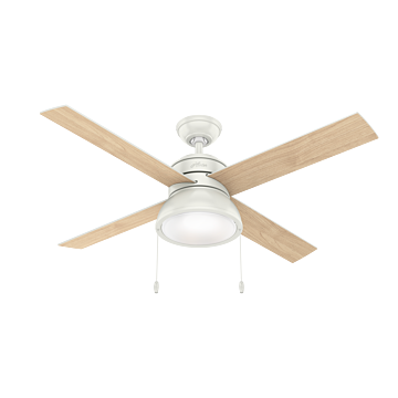 Hunter LOKI 2 Light 52 Inch Indoor Ceiling Fan in Fresh White