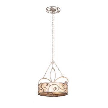 Windsor Four Light Pendant in Aged Silver by Kalco