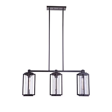 Pyrmont Three Light Outdoor Island Pendant in Oiled Bronze Gilded by Craftmade