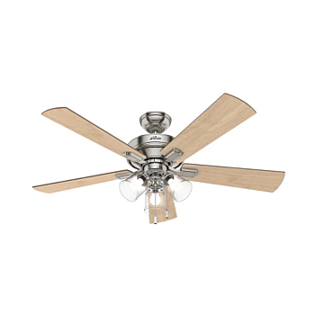 Crestfield 52"Ceiling Fan in Brushed Nickel by Hunter
