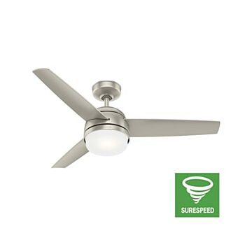 Hunter Midtown 2 Light 48 Inch Indoor Ceiling Fan in Matte Nickel