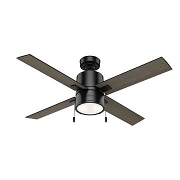 Beck 52"Ceiling Fan in Matte Black by Hunter