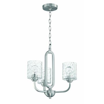 Collins Three Light Chandelier in Brushed Polished Nickel by Craftmade