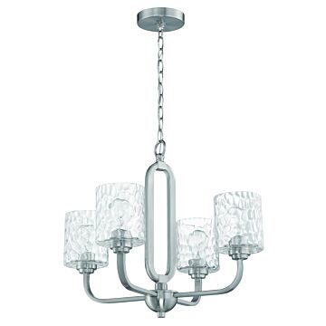 Collins Four Light Chandelier in Brushed Polished Nickel by Craftmade