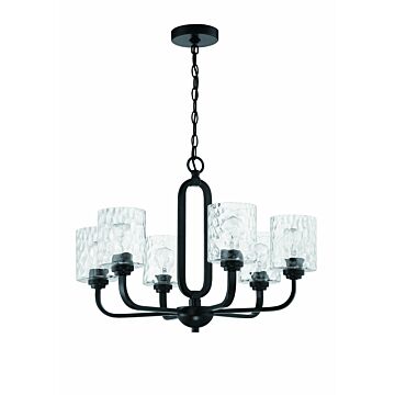 Collins Six Light Chandelier in Flat Black by Craftmade