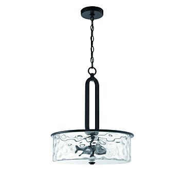Collins Three Light Pendant in Flat Black by Craftmade