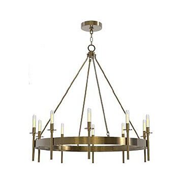 Larrson 12 Light Chandelier in Satin Brass by Craftmade