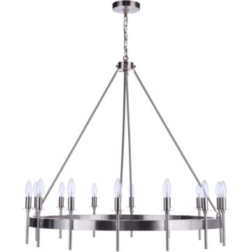 Larrson 14 Light Chandelier in Brushed Polished Nickel by Craftmade